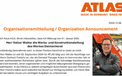 Mr. Volker Walter takes over the plant and design management of the Delmenhorst plant